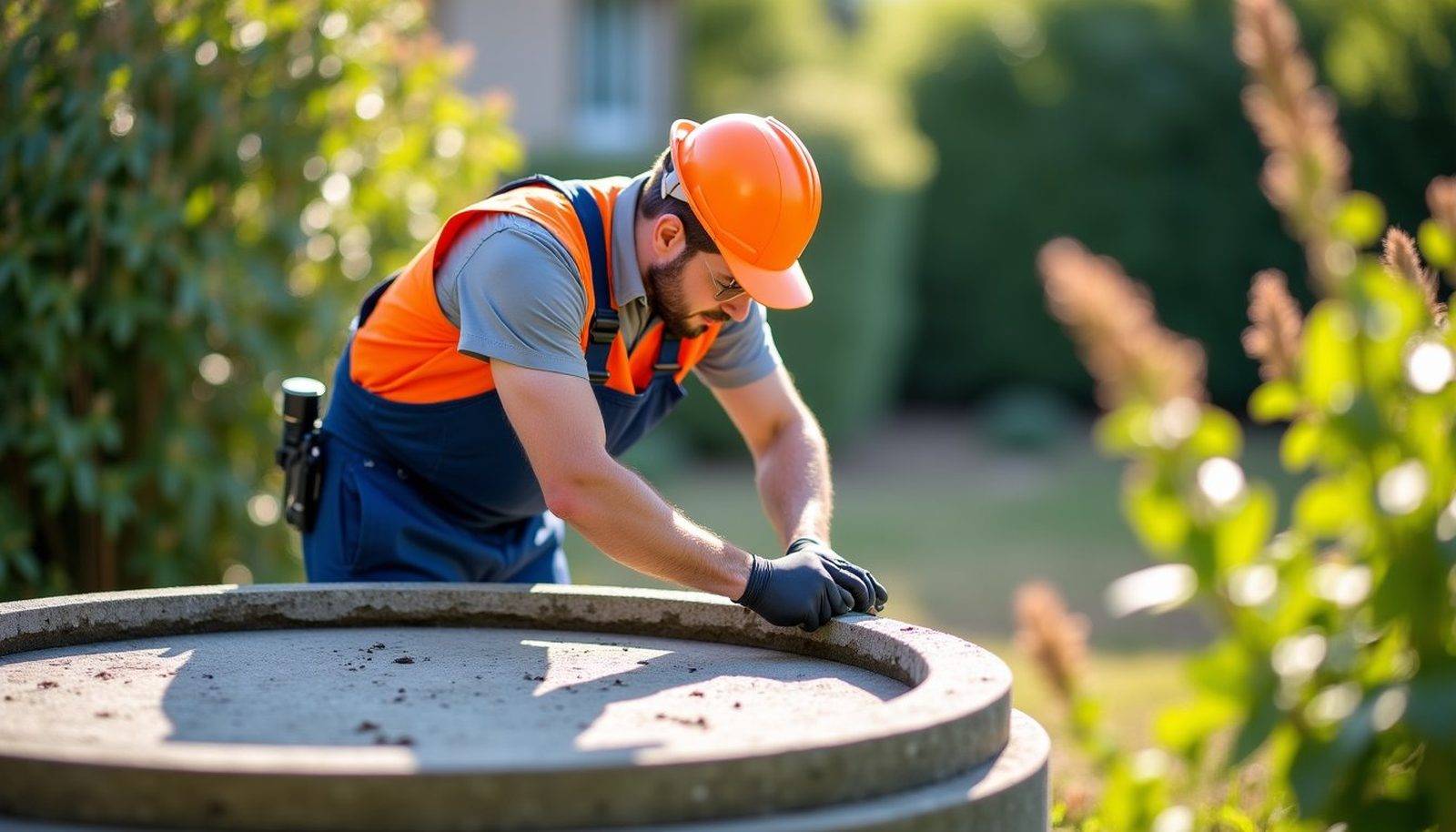 Contrôle de la fosse septique dans le Vaucluse.